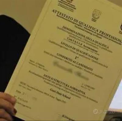 Qualifica parrucchiere attiva e italiana