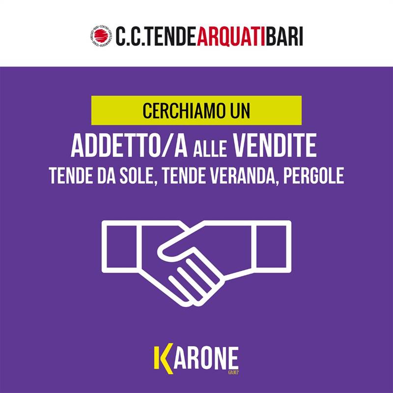 CERCHIAMO ADDETTO/A ALLE VENDITE TENDE DA SOLE, tipologia di prodotto